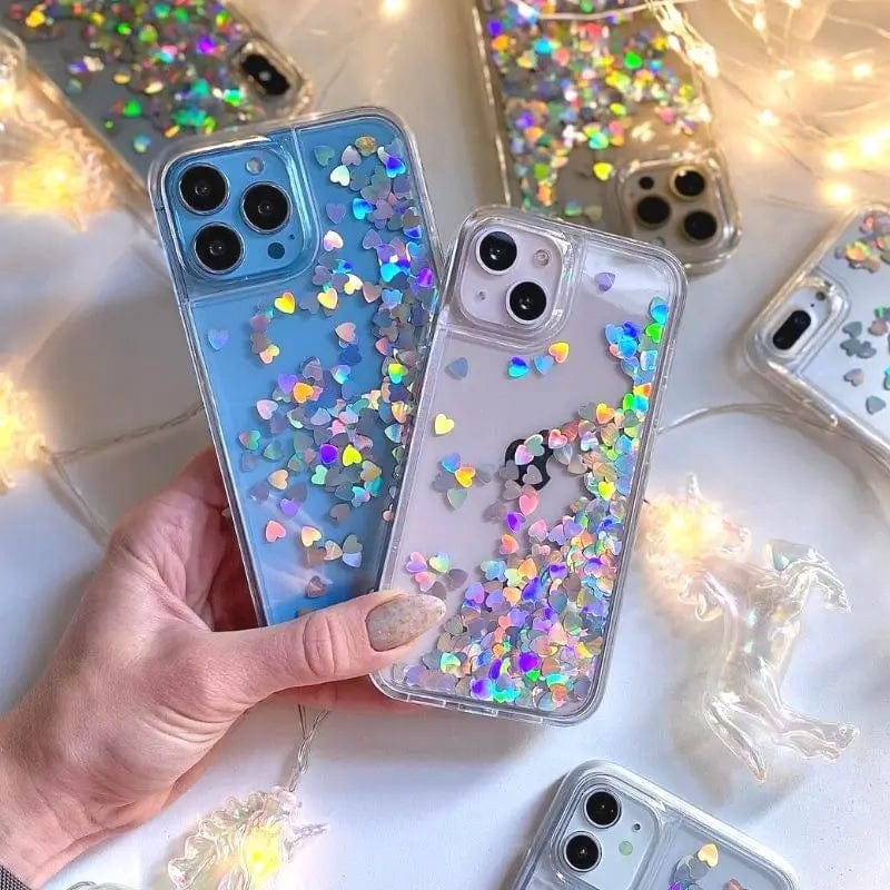 Heart Falling Rain iPhone Case