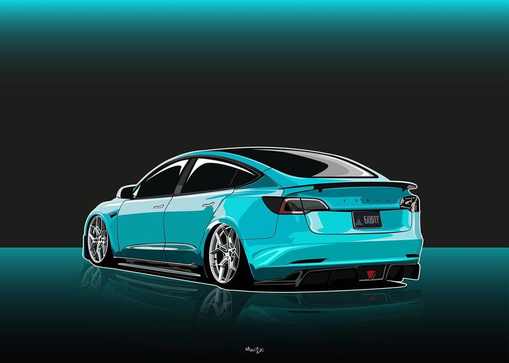 TESERY Tesla Model 3 Carbon Fiber Rear Spoiler Ver.3